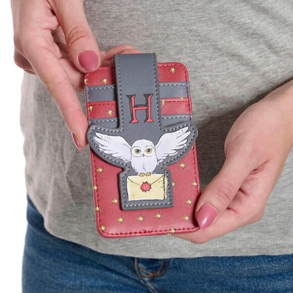 Owl Hedwig Wallet Faux Leather Slim Compact Card Holder with ID Window - Picture 6 of 6